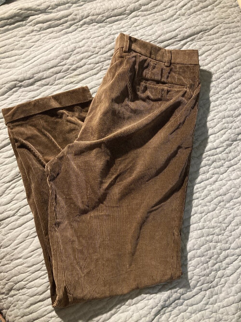 Hiltl olive brown corduroy pants size 40/38